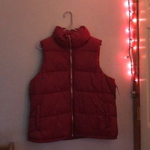 Maroon puffer vest
